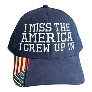 Navy Blue Patriotic Cap - I miss the America